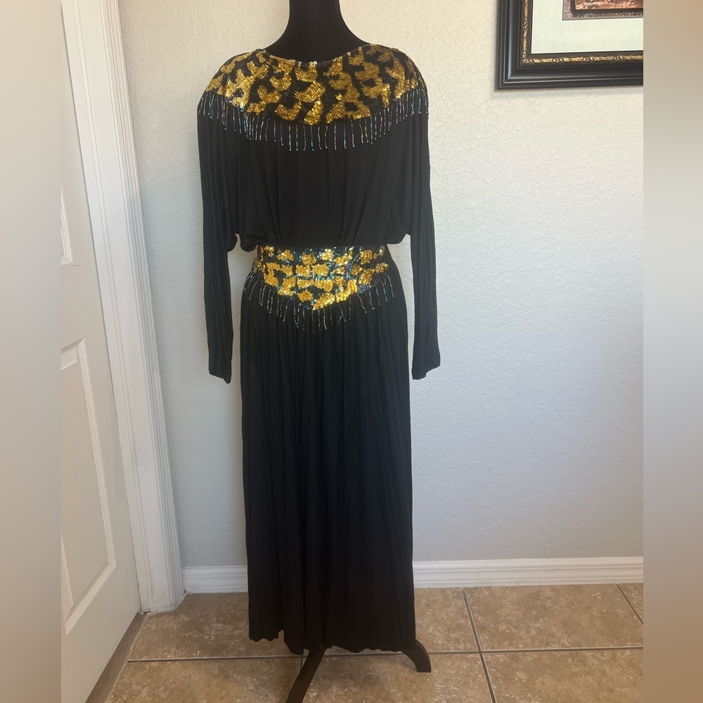 Jane Ashley super elegant black blouse and skirt set